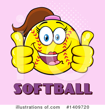 Royalty-Free (RF) Female Softball Clipart Illustration by Hit Toon - Stock Sample #1409720