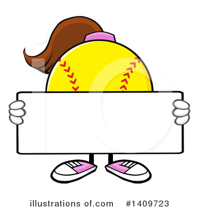 Royalty-Free (RF) Female Softball Clipart Illustration by Hit Toon - Stock Sample #1409723
