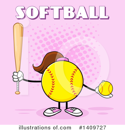 Female Softball Clipart #1409727 by Hit Toon