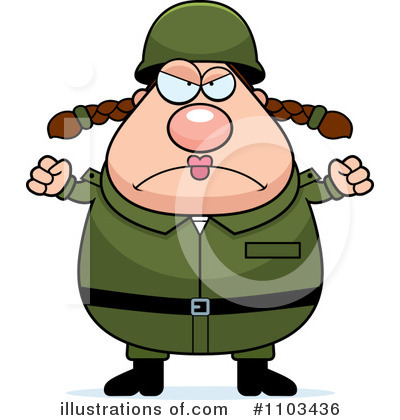 Royalty-Free (RF) Female Soldier Clipart Illustration by Cory Thoman - Stock Sample #1103436