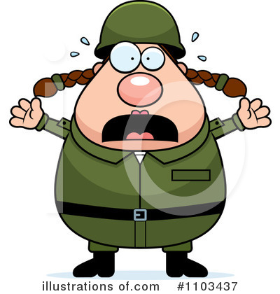 Royalty-Free (RF) Female Soldier Clipart Illustration by Cory Thoman - Stock Sample #1103437