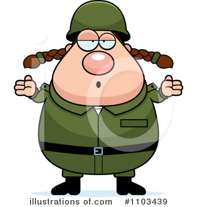 Royalty-Free (RF) Female Soldier Clipart Illustration by Cory Thoman - Stock Sample #1103439
