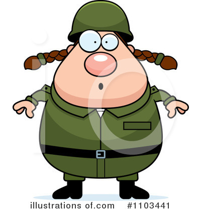 Royalty-Free (RF) Female Soldier Clipart Illustration by Cory Thoman - Stock Sample #1103441