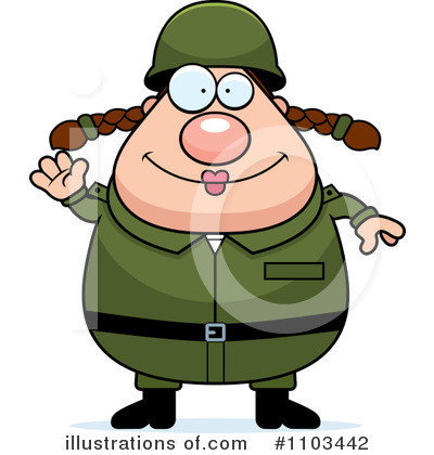 Royalty-Free (RF) Female Soldier Clipart Illustration by Cory Thoman - Stock Sample #1103442