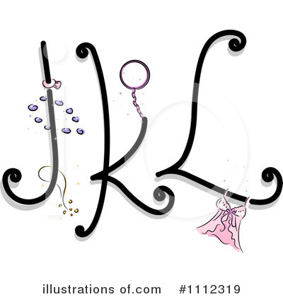 Royalty-Free (RF) Feminine Letters Clipart Illustration by BNP Design Studio - Stock Sample #1112319