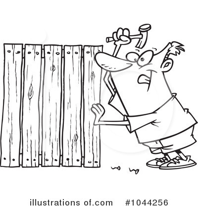Royalty-Free (RF) Fence Clipart Illustration by toonaday - Stock Sample #1044256