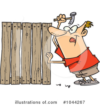 Royalty-Free (RF) Fence Clipart Illustration by toonaday - Stock Sample #1044267
