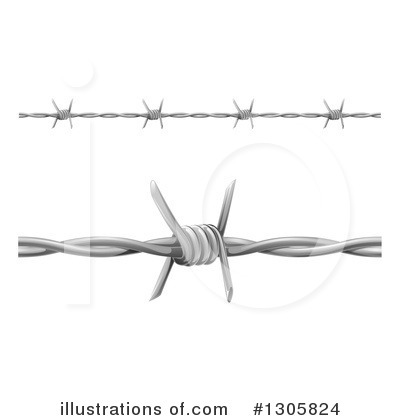 Barbed Wire Clipart #1305824 by AtStockIllustration