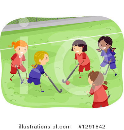 Royalty-Free (RF) Field Hockey Clipart Illustration by BNP Design Studio - Stock Sample #1291842
