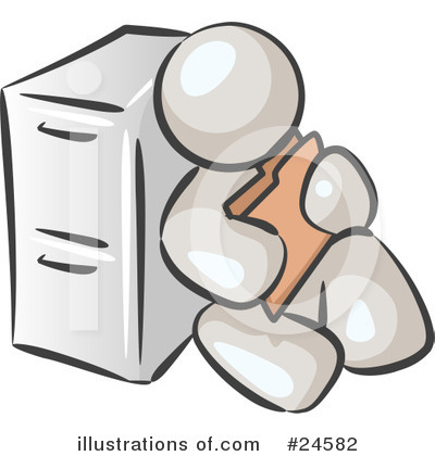 Filing Clipart #24582 by Leo Blanchette