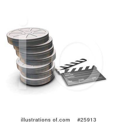 Royalty-Free (RF) Film Industry Clipart Illustration by KJ Pargeter - Stock Sample #25913