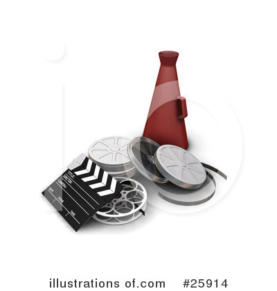 Royalty-Free (RF) Film Industry Clipart Illustration by KJ Pargeter - Stock Sample #25914