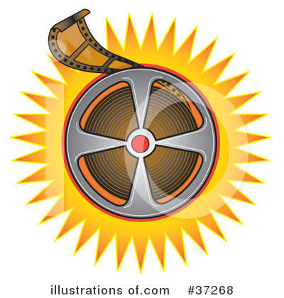 Royalty-Free (RF) Film Reel Clipart Illustration by Andy Nortnik - Stock Sample #37268