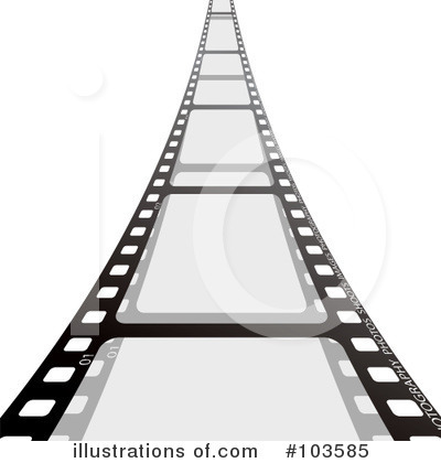 Royalty-Free (RF) Film Strip Clipart Illustration by michaeltravers - Stock Sample #103585