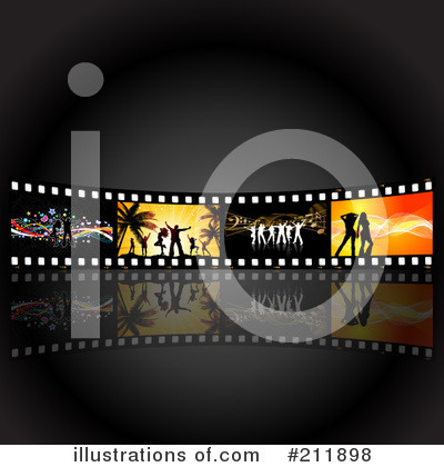 Royalty-Free (RF) Film Strip Clipart Illustration by KJ Pargeter - Stock Sample #211898