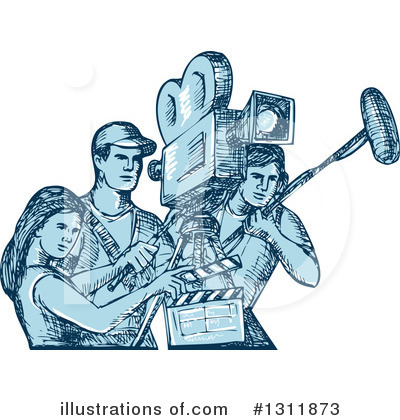 Royalty-Free (RF) Filming Clipart Illustration by patrimonio - Stock Sample #1311873
