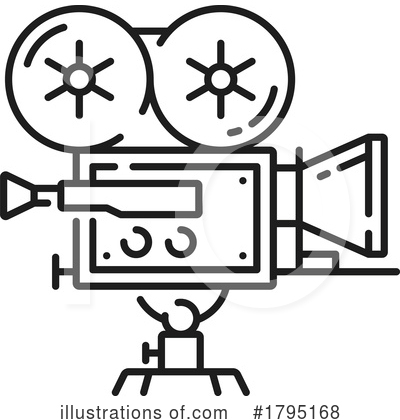 Movie Camera Clipart #1795168 by Vector Tradition SM