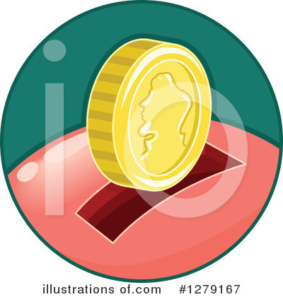 Gold Coin Clipart #1279167 by BNP Design Studio