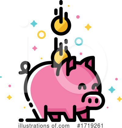 Piggy Bank Clipart #1719261 by elena