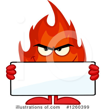 Royalty-Free (RF) Fire Character Clipart Illustration by Hit Toon - Stock Sample #1260399