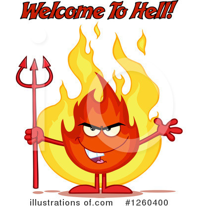 Royalty-Free (RF) Fire Character Clipart Illustration by Hit Toon - Stock Sample #1260400