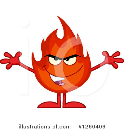 Fire Character Clipart #1260406 by Hit Toon