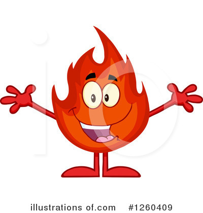 Royalty-Free (RF) Fire Character Clipart Illustration by Hit Toon - Stock Sample #1260409