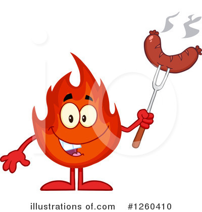 Royalty-Free (RF) Fire Character Clipart Illustration by Hit Toon - Stock Sample #1260410