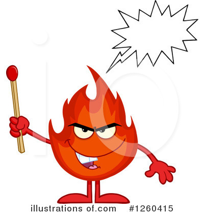 Royalty-Free (RF) Fire Character Clipart Illustration by Hit Toon - Stock Sample #1260415