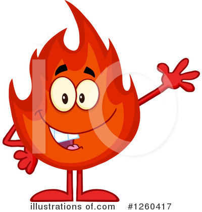Royalty-Free (RF) Fire Character Clipart Illustration by Hit Toon - Stock Sample #1260417