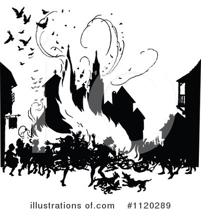 Royalty-Free (RF) Fire Clipart Illustration by Prawny Vintage - Stock Sample #1120289