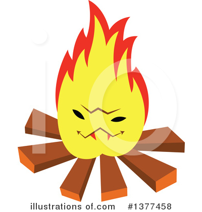 Flames Clipart #1377458 by Cherie Reve