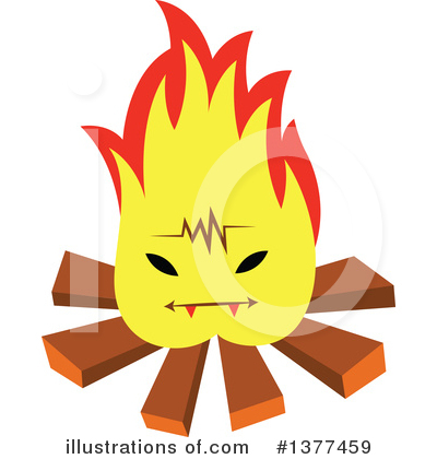 Flames Clipart #1377459 by Cherie Reve