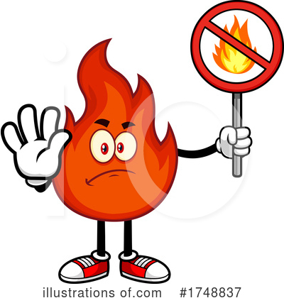 Fire Character Clipart #1748837 by Hit Toon