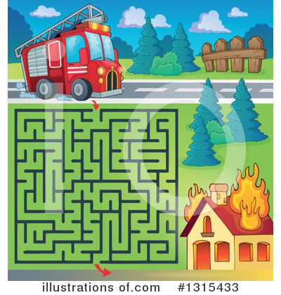 Royalty-Free (RF) Fire Department Clipart Illustration by visekart - Stock Sample #1315433