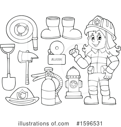 Royalty-Free (RF) Fire Department Clipart Illustration by visekart - Stock Sample #1596531