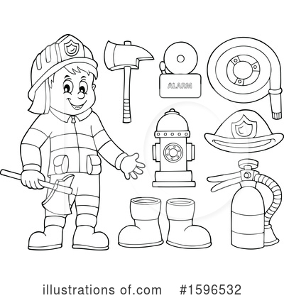 Royalty-Free (RF) Fire Department Clipart Illustration by visekart - Stock Sample #1596532
