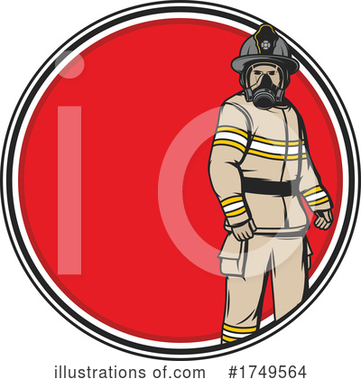Firefighter Clipart #1749564 by Vector Tradition SM