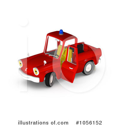 Royalty-Free (RF) Fire Engine Clipart Illustration by Michael Schmeling - Stock Sample #1056152