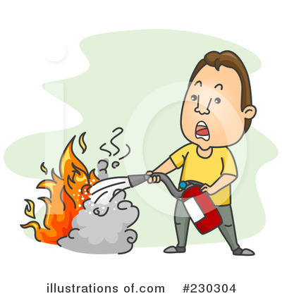 Royalty-Free (RF) Fire Extinguisher Clipart Illustration by BNP Design Studio - Stock Sample #230304