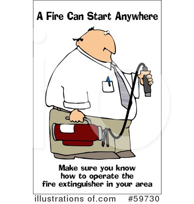 Royalty-Free (RF) Fire Extinguisher Clipart Illustration by djart - Stock Sample #59730