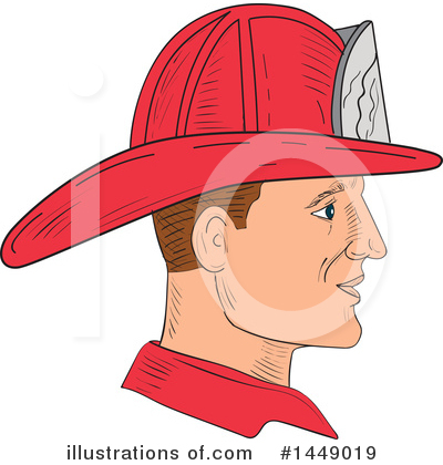 Royalty-Free (RF) Fire Fighter Clipart Illustration by patrimonio - Stock Sample #1449019
