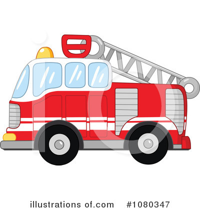 Royalty-Free (RF) Fire Truck Clipart Illustration by yayayoyo - Stock Sample #1080347