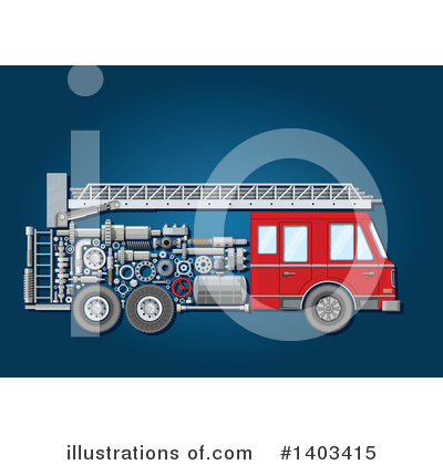Royalty-Free (RF) Fire Truck Clipart Illustration by Vector Tradition SM - Stock Sample #1403415