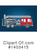 Fire Truck Clipart #1403415 by Vector Tradition SM