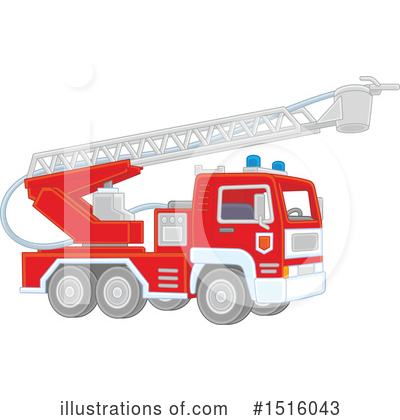 Royalty-Free (RF) Fire Truck Clipart Illustration by Alex Bannykh - Stock Sample #1516043