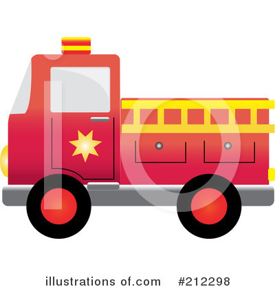 Royalty-Free (RF) Fire Truck Clipart Illustration by Pams Clipart - Stock Sample #212298