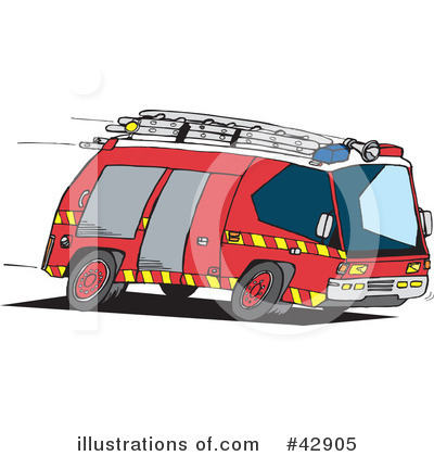 Fire Engine Clipart #42905 by Dennis Holmes Designs