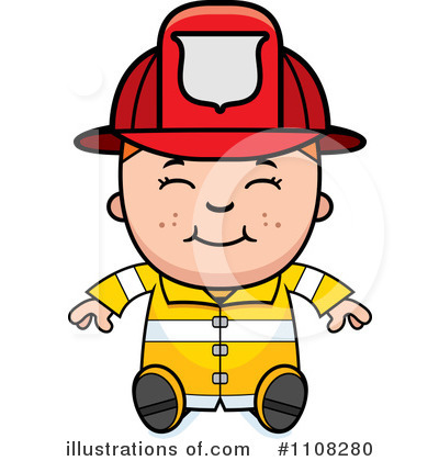 Royalty-Free (RF) Firefighter Clipart Illustration by Cory Thoman - Stock Sample #1108280