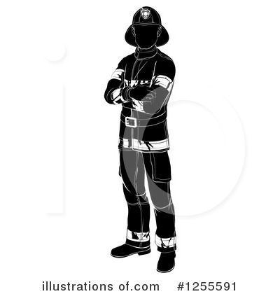 Royalty-Free (RF) Firefighter Clipart Illustration by AtStockIllustration - Stock Sample #1255591